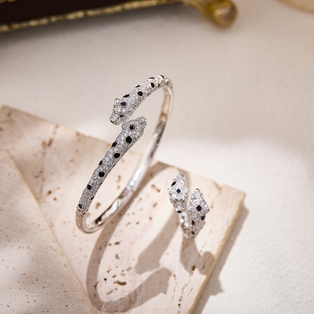 [OAKJURI Jewelry] PANTHERE DOUBLE HEADED FULL DIAMOND  RING