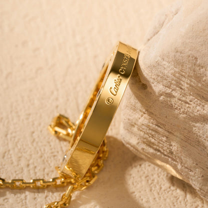 [OAKJURI Jewelry] LOVE NECKLACE 16MM  FULL DIAMOND