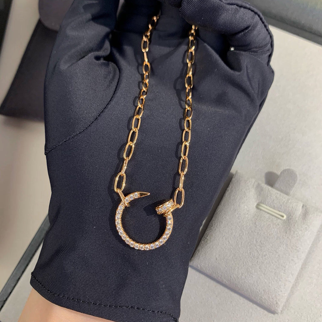 [OAKJURI Jewelry] JUSTE NECKLACE FULL DIAMONDS