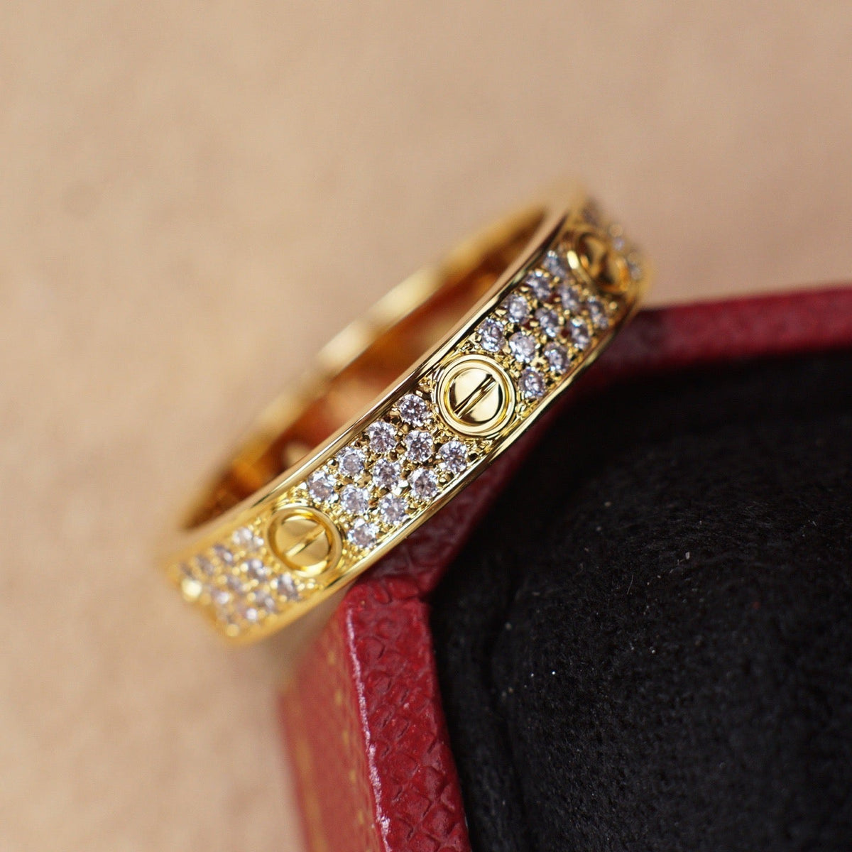 [OAKJURI Jewelry] LOVE RING 4.0MM DIAMOND PAVED