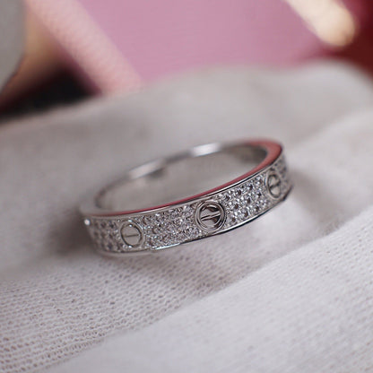 [OAKJURI Jewelry] LOVE RING 4.0MM DIAMOND PAVED