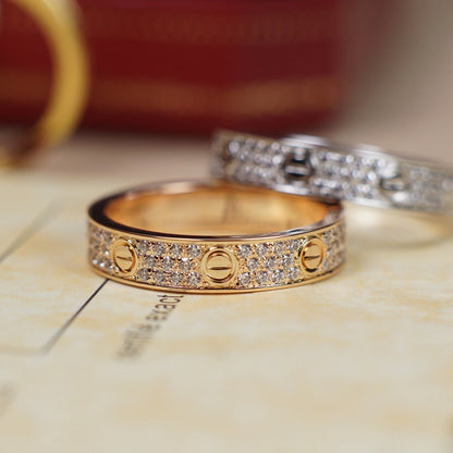 [OAKJURI Jewelry] LOVE RING 4.0MM DIAMOND PAVED