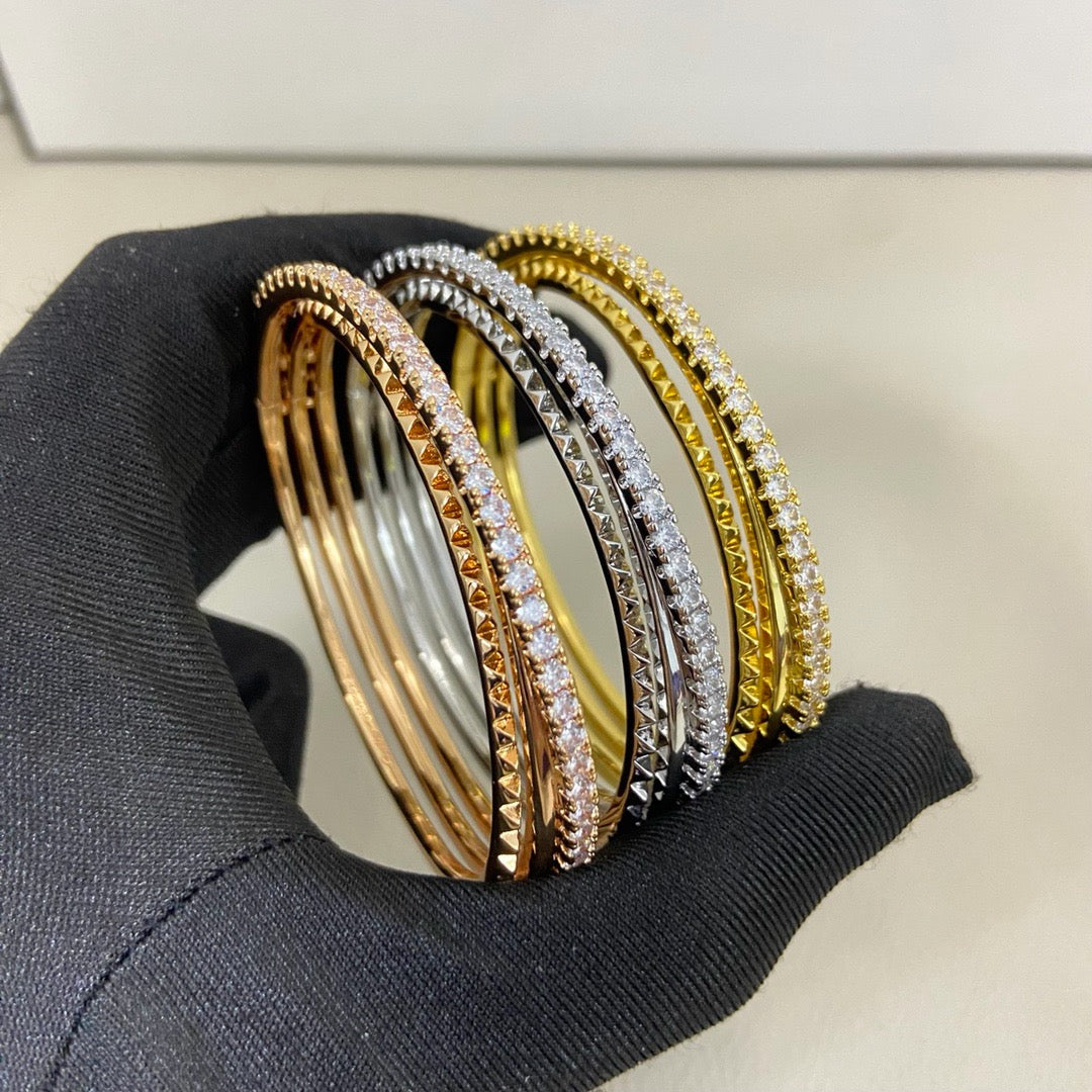 [OAKJURI Jewelry] ETINCELLE HALF-PAVED DIAMOND BRACELET
