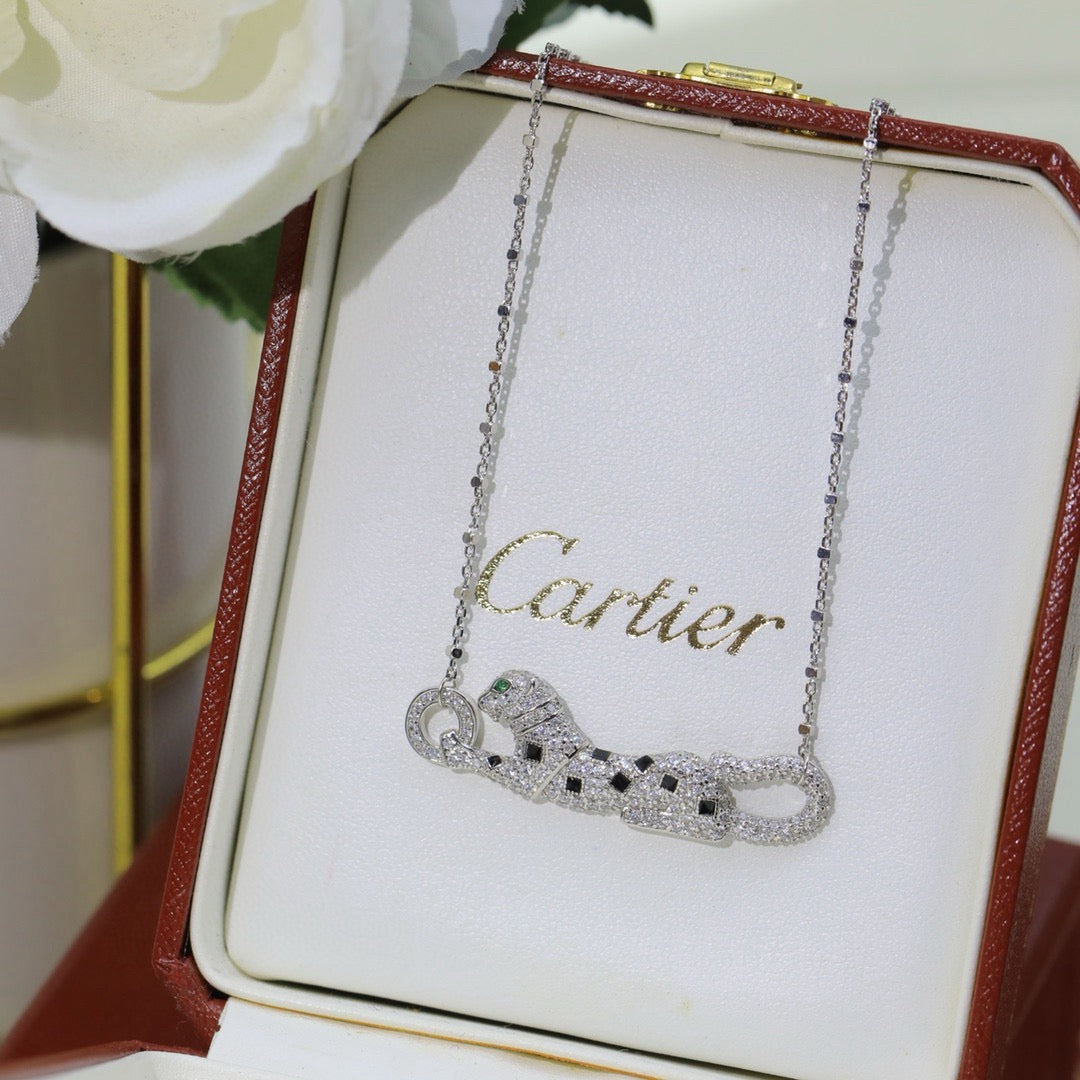 [OAKJURI Jewelry] PANTHERE PAVED DIAMOND NECKLACE