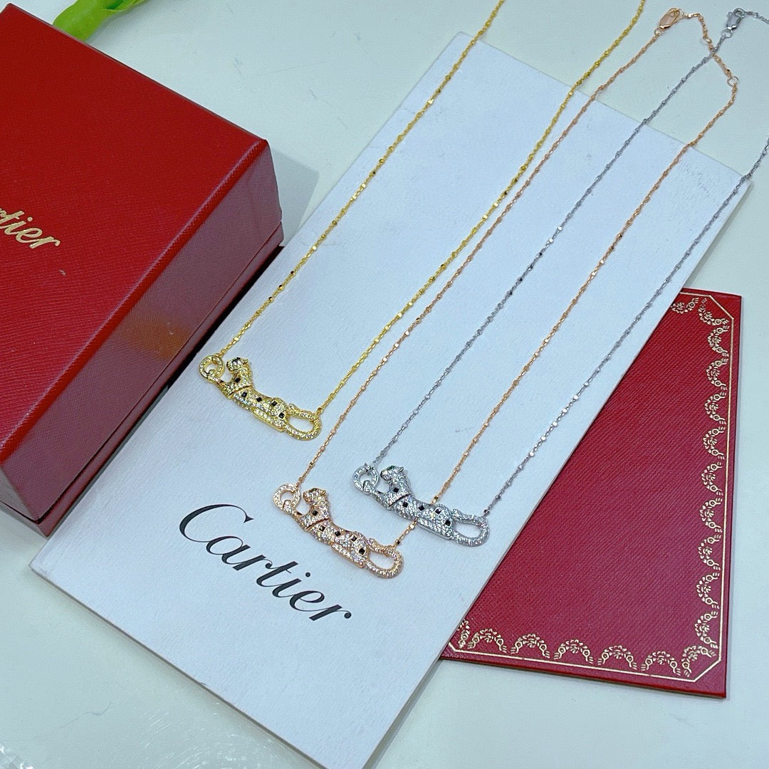[OAKJURI Jewelry] PANTHERE PAVED DIAMOND NECKLACE