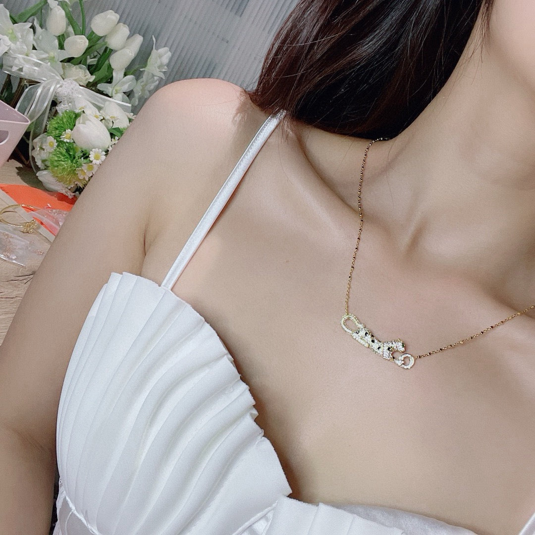 [OAKJURI Jewelry] PANTHERE PAVED DIAMOND NECKLACE