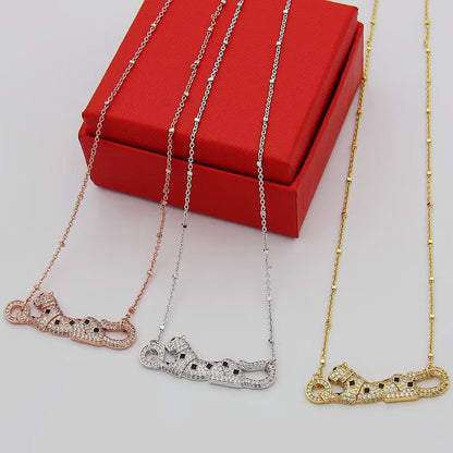 [OAKJURI Jewelry] PANTHERE PAVED DIAMOND NECKLACE