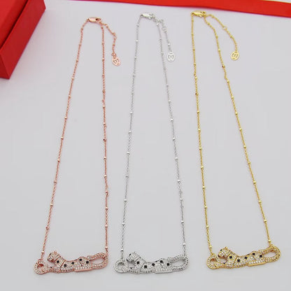 [OAKJURI Jewelry] PANTHERE PAVED DIAMOND NECKLACE