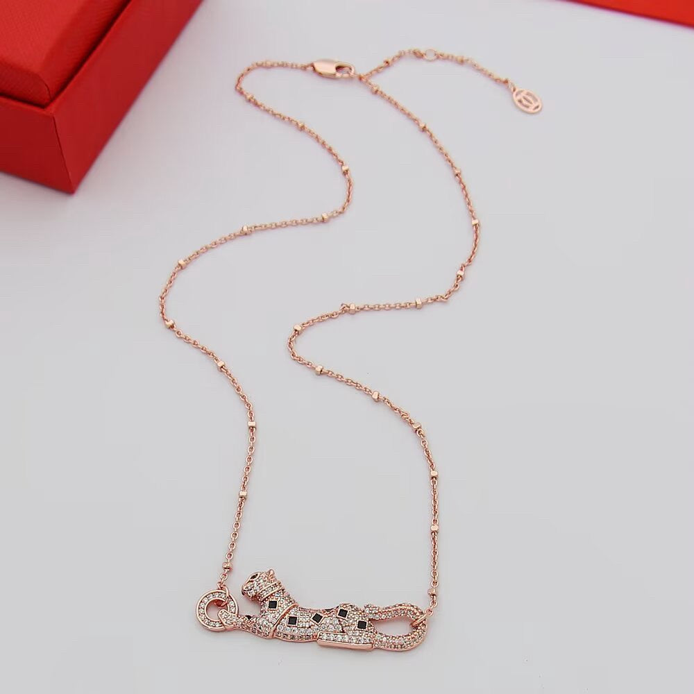 [OAKJURI Jewelry] PANTHERE PAVED DIAMOND NECKLACE