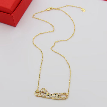 [OAKJURI Jewelry] PANTHERE PAVED DIAMOND NECKLACE