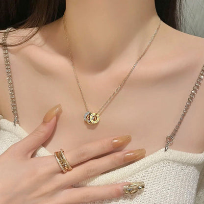 [OAKJURI Jewelry] LOVE 6 DIAMOND PENDANT NECKLACE