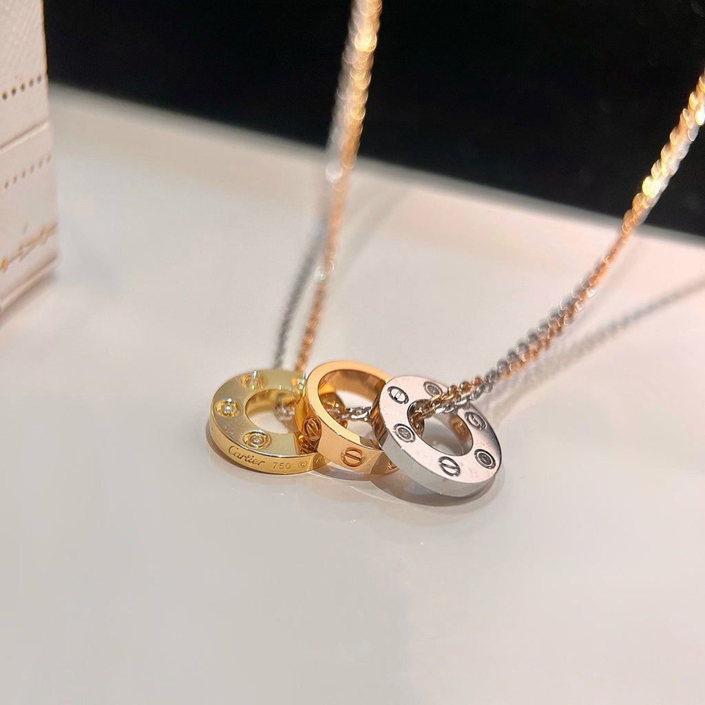[OAKJURI Jewelry] LOVE 6 DIAMOND PENDANT NECKLACE