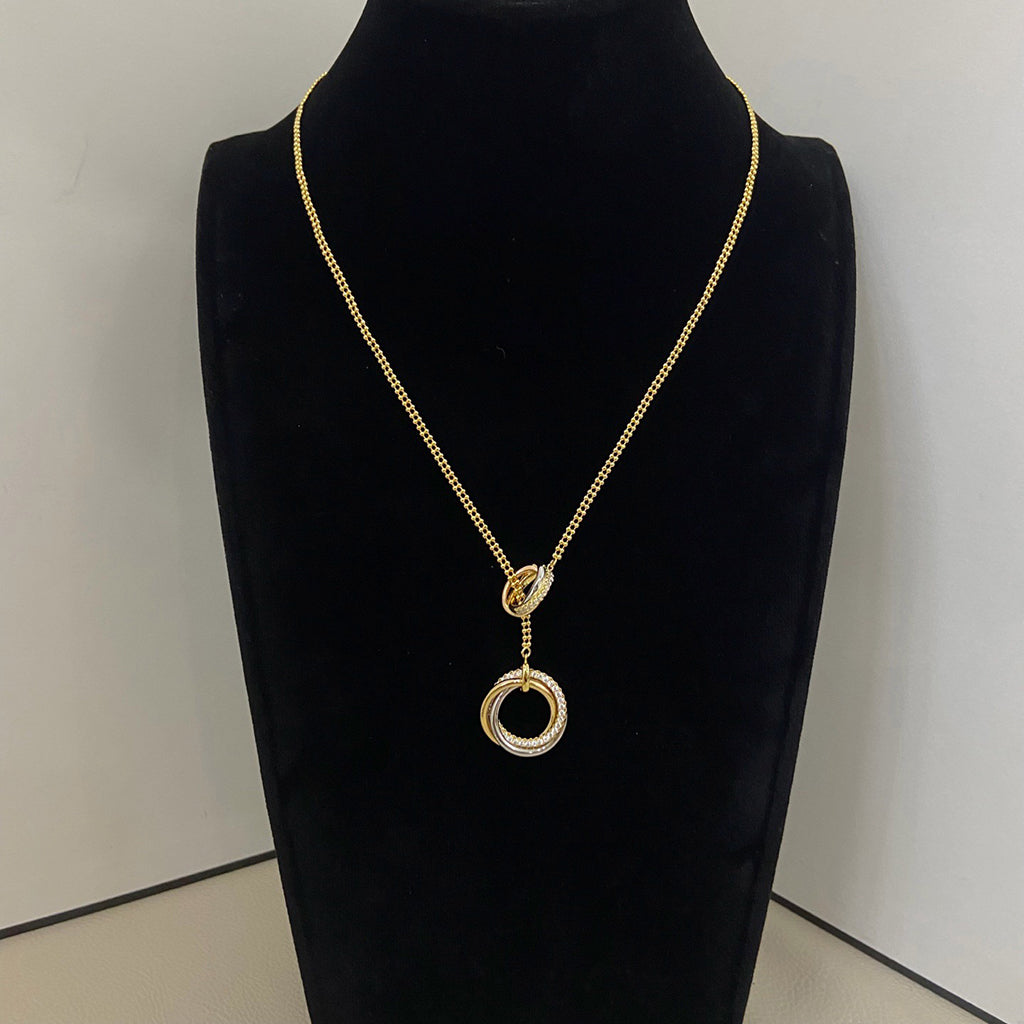 [OAKJURI Jewelry] TRINITY DIAMONDS NECKLACE
