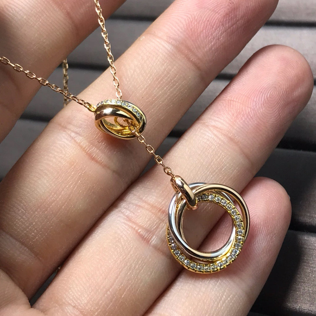 [OAKJURI Jewelry] TRINITY DIAMONDS NECKLACE