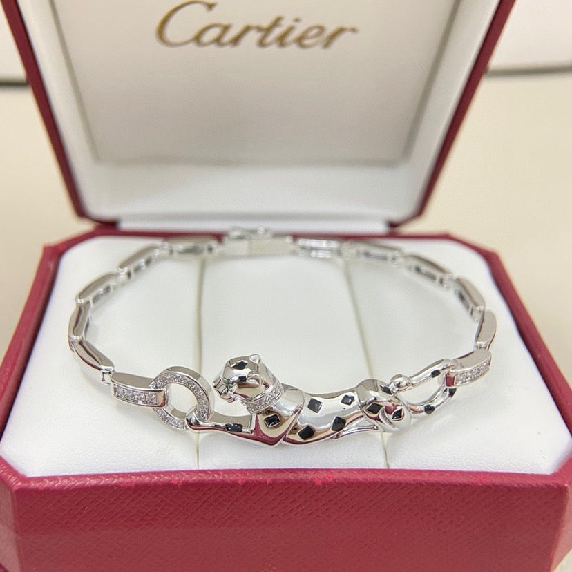 [OAKJURI Jewelry] PANTHERE HALF DIAMOND ON CHAIN BRACELET