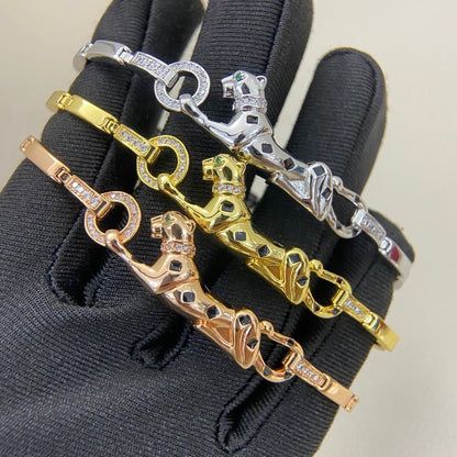 [OAKJURI Jewelry] PANTHERE HALF DIAMOND ON CHAIN BRACELET