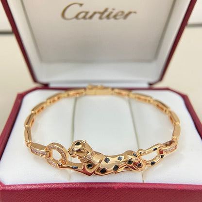 [OAKJURI Jewelry] PANTHERE HALF DIAMOND ON CHAIN BRACELET