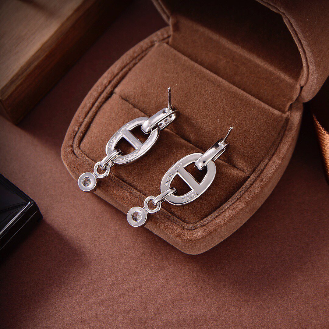 [OAKJURI Jewelry]HM CHAINE DIAMOND EARRINGS