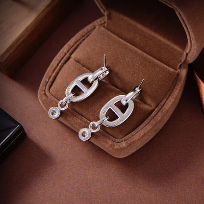 [OAKJURI Jewelry]HM CHAINE DIAMOND EARRINGS