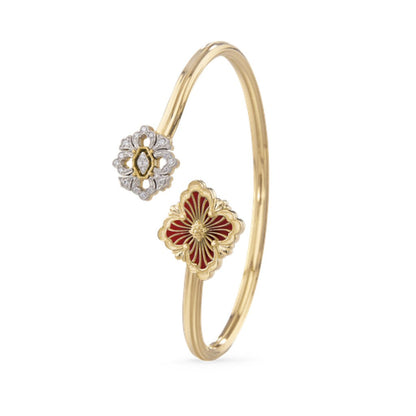 [OAKJURI Jewelry JEWELRY] OPERA TULLE  GOLD BRACELET WITH ENAMEL BACKGROUND