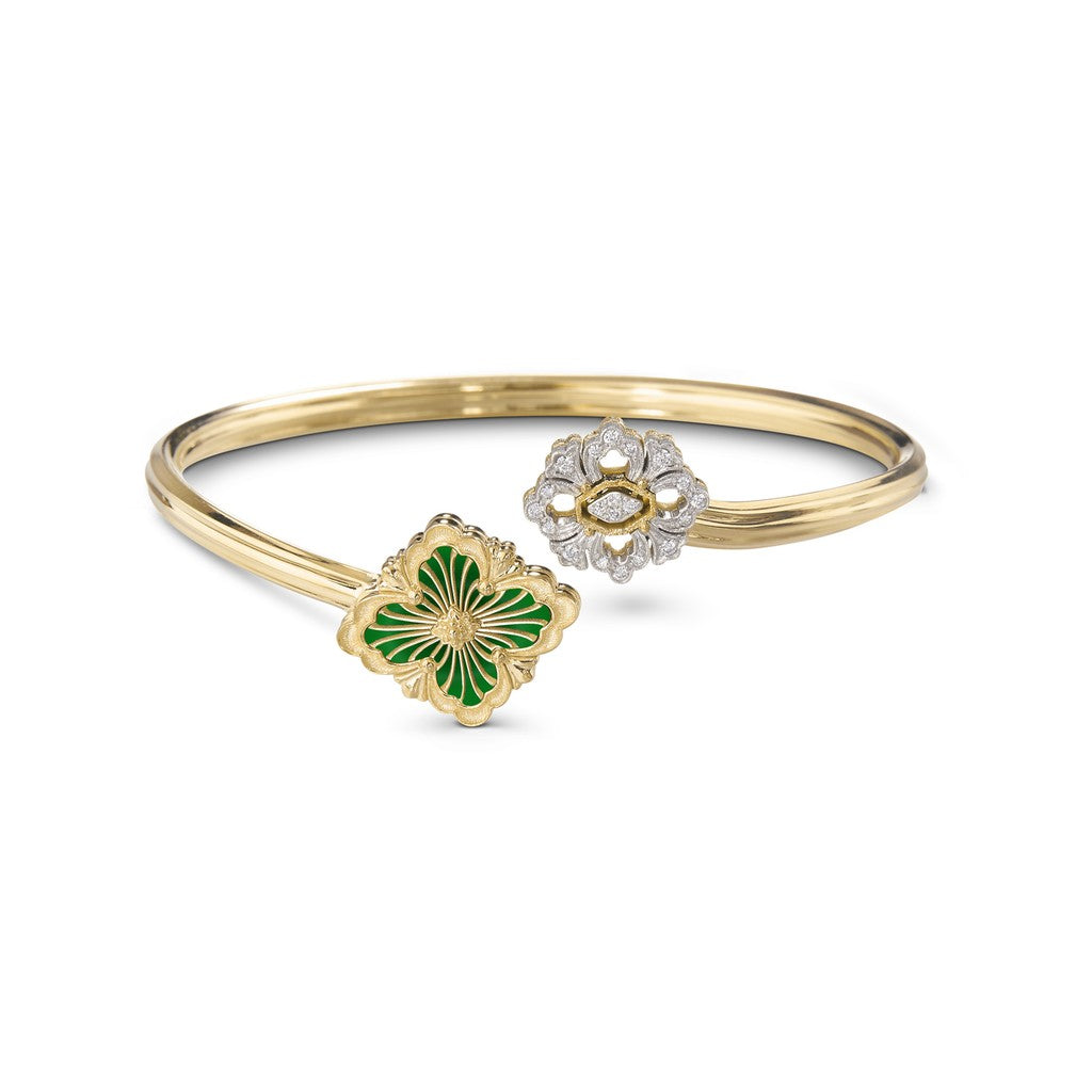 [OAKJURI Jewelry JEWELRY] OPERA TULLE  GOLD BRACELET WITH ENAMEL BACKGROUND