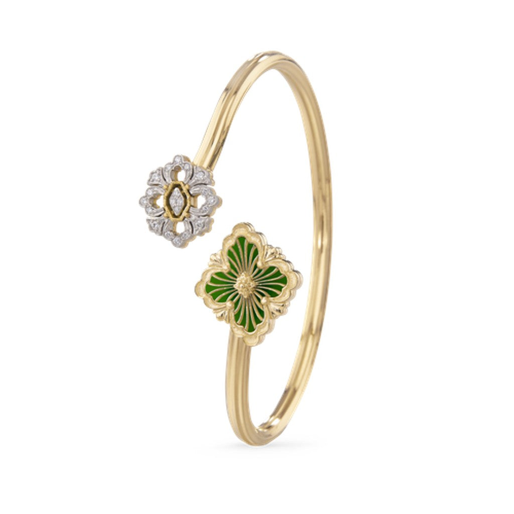 [OAKJURI Jewelry JEWELRY] OPERA TULLE  GOLD BRACELET WITH ENAMEL BACKGROUND