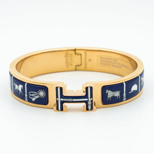 [OAKJURI Jewelry]H BRACELET BLUE CERAMIC