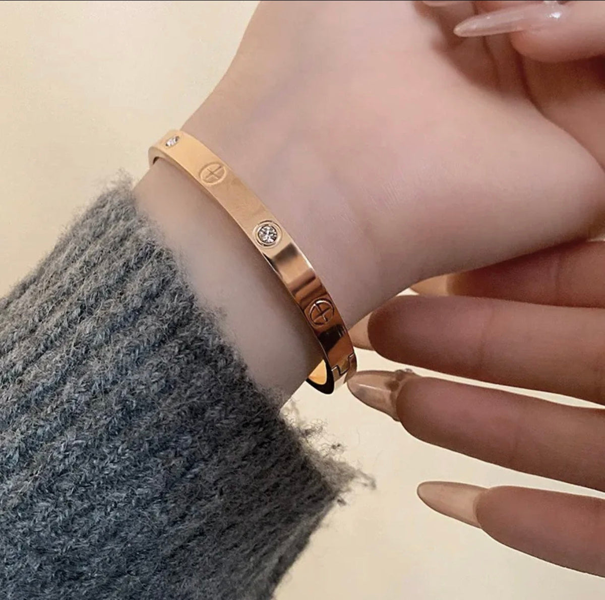 [OAKJURI Jewelry]2026 RAINBOW LOVE BRACELET 6.1MM  10 DIAMONDS