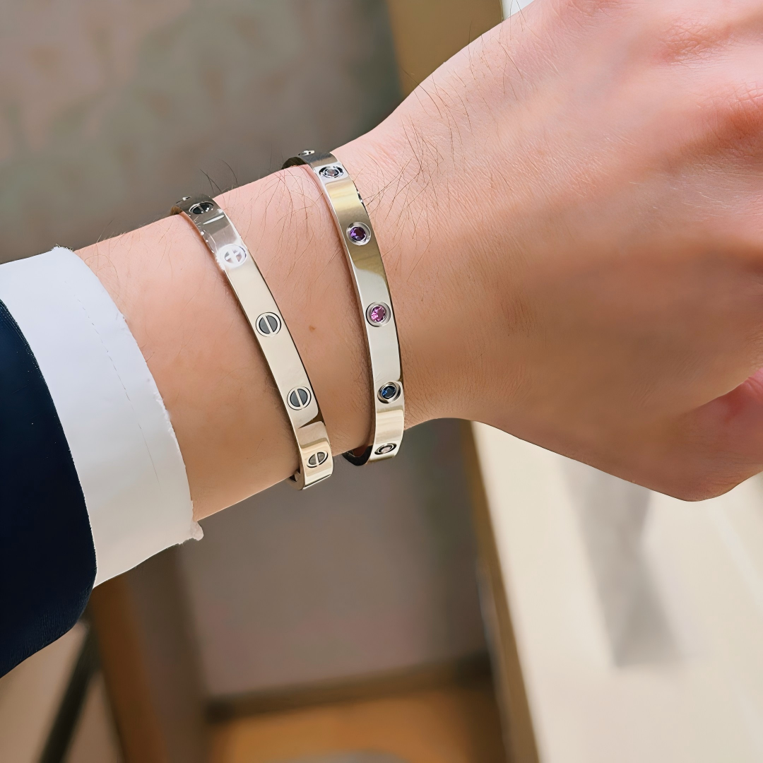[OAKJURI Jewelry]2026 RAINBOW LOVE BRACELET 6.1MM  10 DIAMONDS