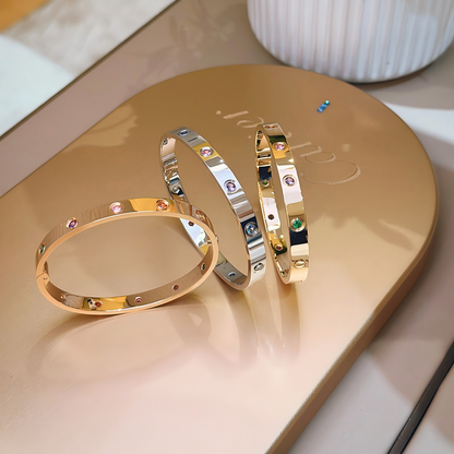 [OAKJURI Jewelry]2026 RAINBOW LOVE BRACELET 6.1MM  10 DIAMONDS