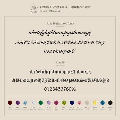 Initial Birthstone Necklace