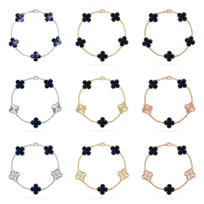 [OAKJURI Jewelry]CLOVER 5 MOTIF PIETERSITE BRACELET COLLECTION