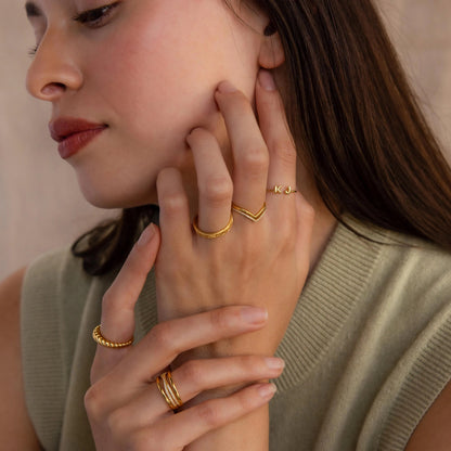 Duo Bubble Initial Ring