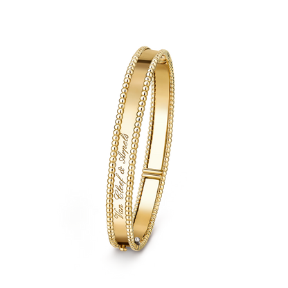 [OAKJURI Jewelry]CLOVER PERLEE BRACELET SIGNATURE ENGRAVING SERIES