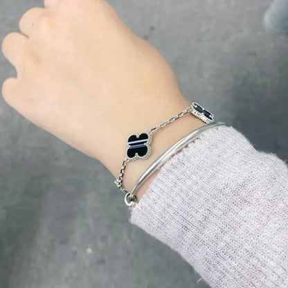 [OAKJURI Jewelry] Clover 5-Motif & LOVE Unlimited Bracelet Set