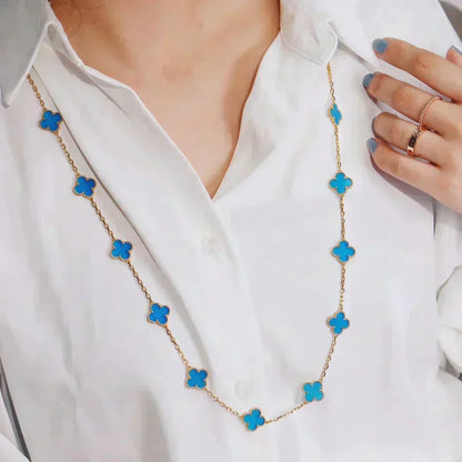 [OAKJURI Jewelry]CLOVER 20 MOTIFS TURQUOISE GOLD