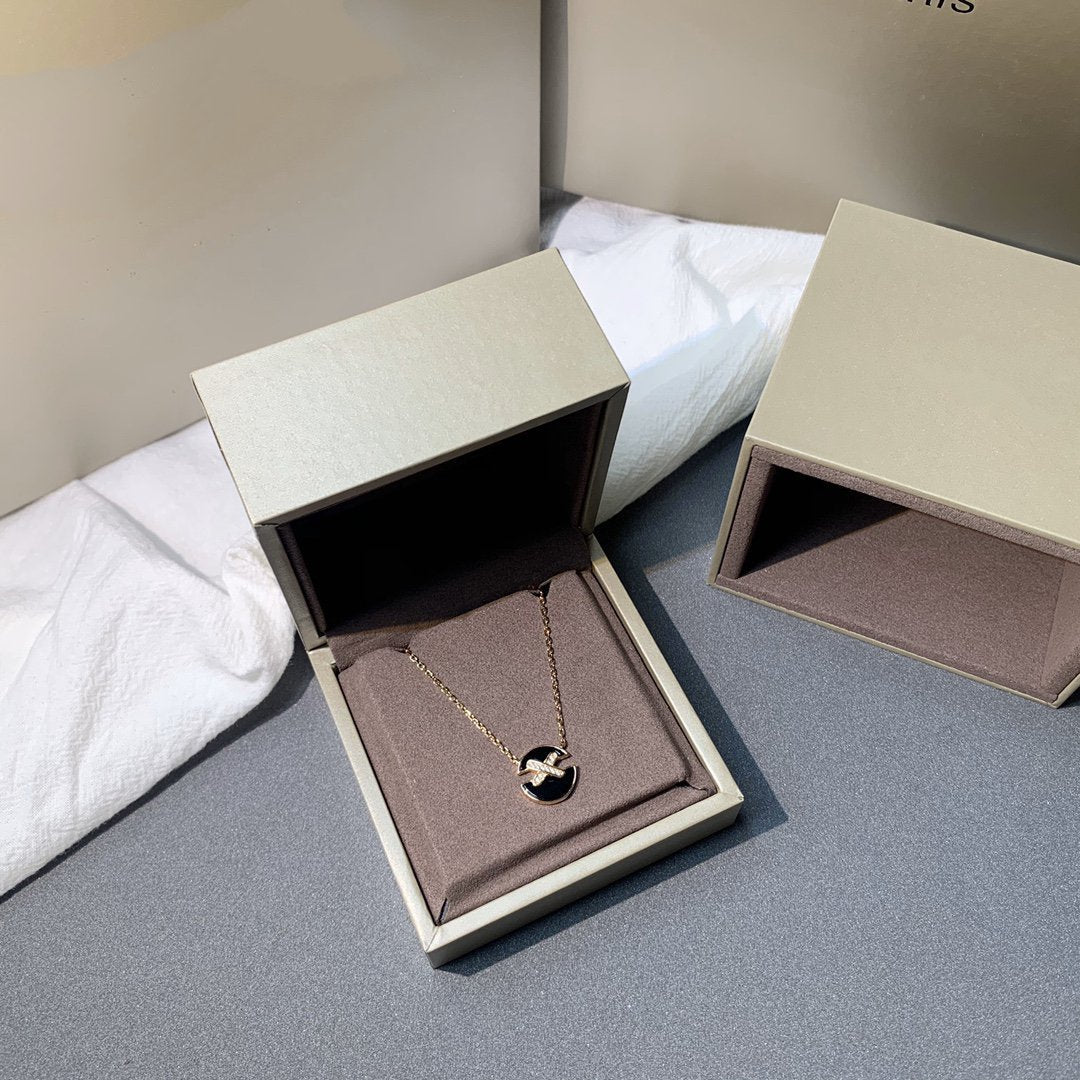 [OAKJURI Jewelry]JEUX DE PINK GOLD DIAMOND NECKLACE