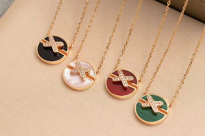 [OAKJURI Jewelry]JEUX DE ROSE GOLD DIAMOND NECKLACE