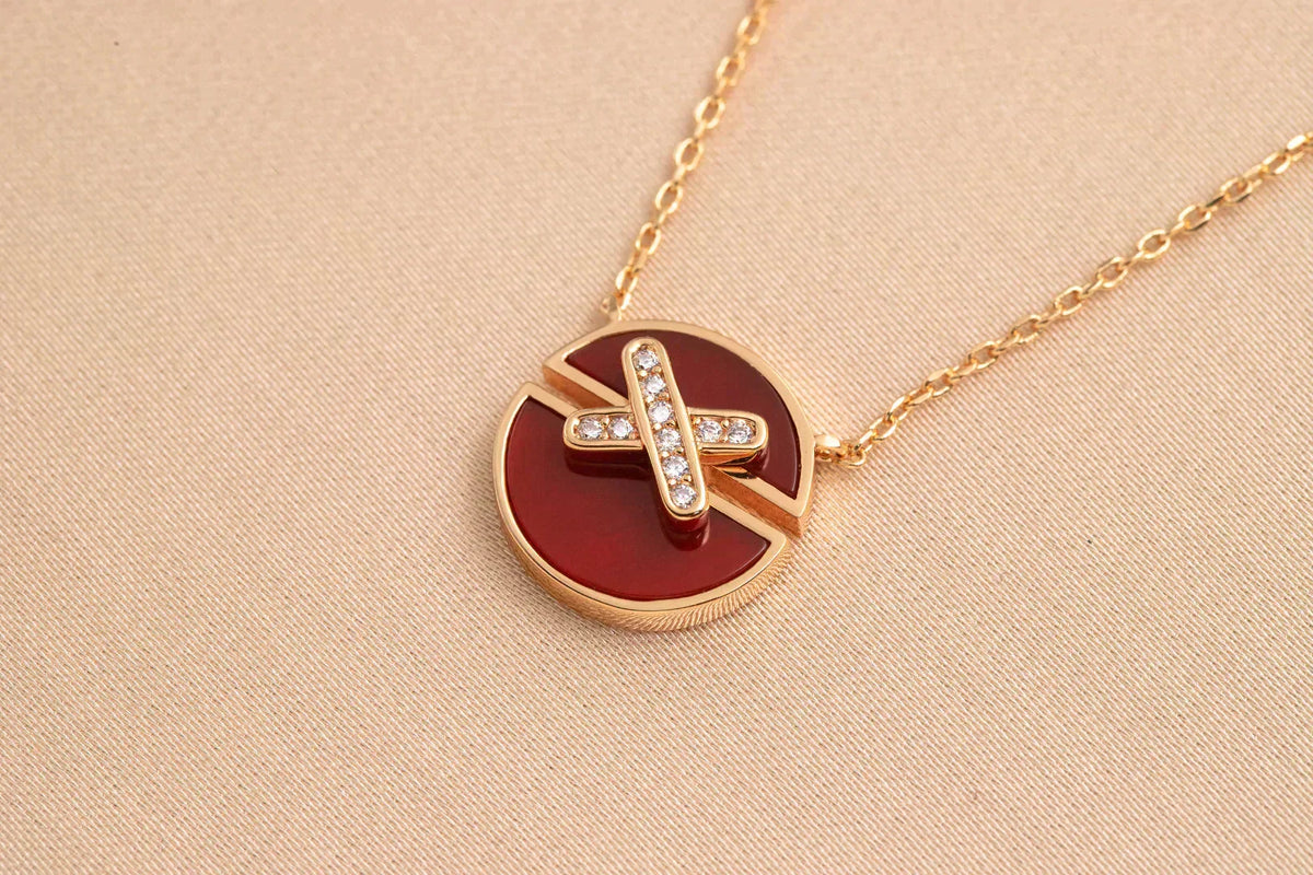[OAKJURI Jewelry]JEUX DE ROSE GOLD DIAMOND NECKLACE
