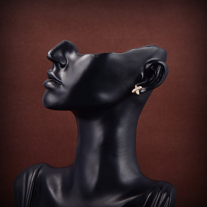 [OAKJURI Jewelry]JEUX DE GOLD DIAMOND EARRINGS