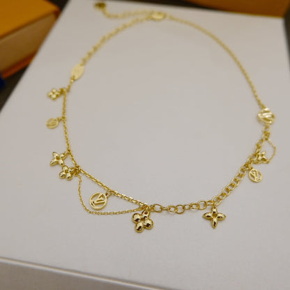 [OAKJURI Jewelry]BLOOMING SUPPLE NECKLACE BRASS