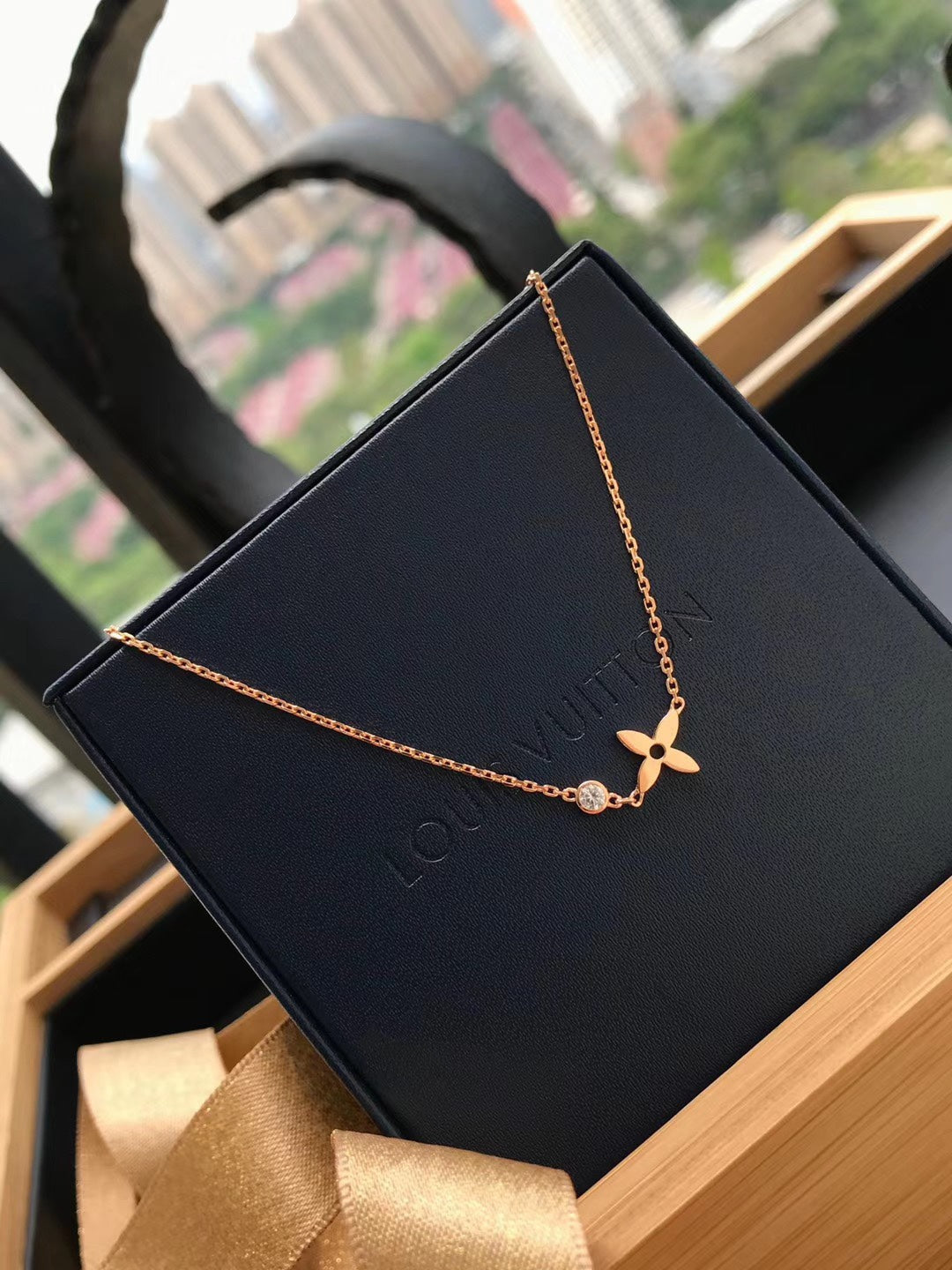 [OAKJURI Jewelry]BLOSSOM PENDANT PINK GOLD AND DIAMOND