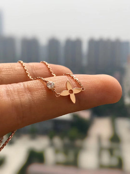 [OAKJURI Jewelry]BLOSSOM PENDANT PINK GOLD AND DIAMOND