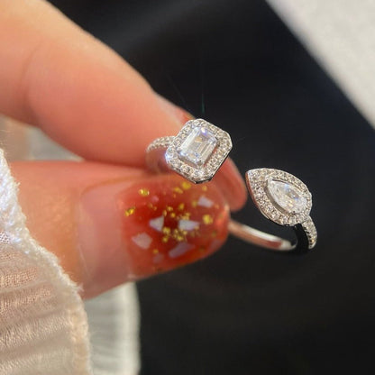 [OAKJURI Jewelry]MY TWIN TOI & MOI SILVER DIAMOND RING