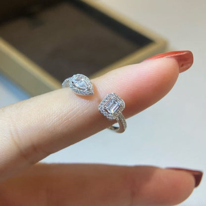 [OAKJURI Jewelry]MY TWIN TOI & MOI SILVER DIAMOND RING