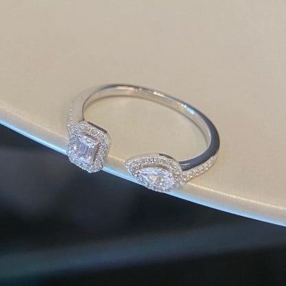 [OAKJURI Jewelry]MY TWIN TOI & MOI SILVER DIAMOND RING