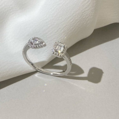 [OAKJURI Jewelry]MY TWIN TOI & MOI SILVER DIAMOND RING