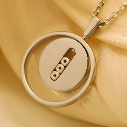 [OAKJURI Jewelry]LUCKY MOVE MM SILVER DIAMOND NECKLACE