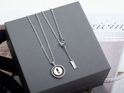[OAKJURI Jewelry]LUCKY MOVE PM NECKLACE SILVER DIAMOND