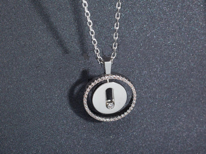 [OAKJURI Jewelry]LUCKY MOVE PM NECKLACE SILVER DIAMOND